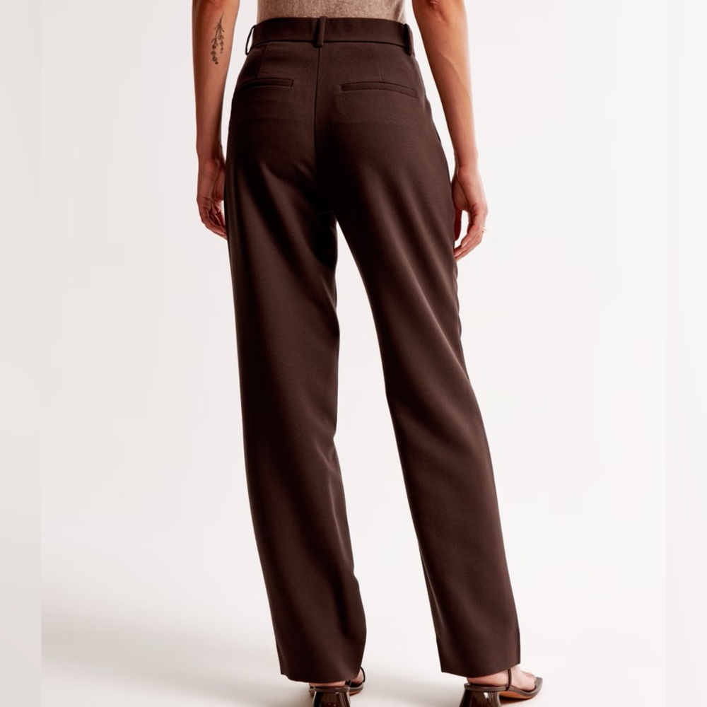 Abercrombie & Fitch Dark Brown Straight Leg Pant 27L - Picture 2 of 6